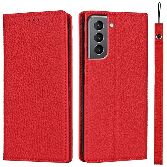 Δερμάτινη θήκη για Samsung Galaxy S22, ERBORD Grain Leather, κόκκινη