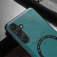 Θήκη για Samsung Galaxy A34 5G, Leather Hybrid MagSafe, πράσινη