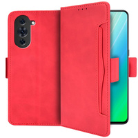 Θήκη με πτερύγιο για Huawei Nova 10 Pro 4G, Card Slot, κόκκινη