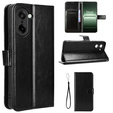 Θήκη με πτερύγιο για OnePlus Nord CE5, Crazy Horse Wallet, μαύρη