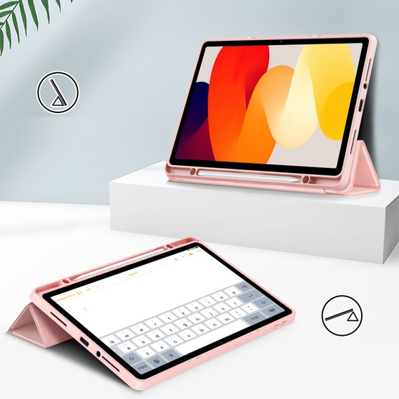 Θήκη για Xiaomi Redmi Pad SE 11", Smartcase Hybrid, με χώρο για γραφίδα, ροζ