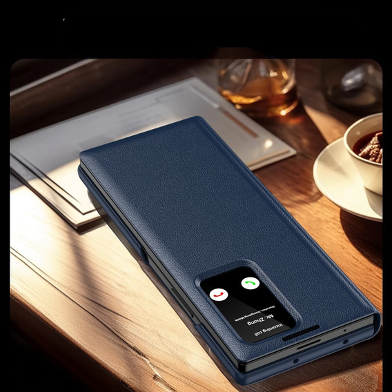 Αναδιπλούμενη θήκη για Samsung Z Fold6 5G, Smart View Wallet, σκούρο μπλε