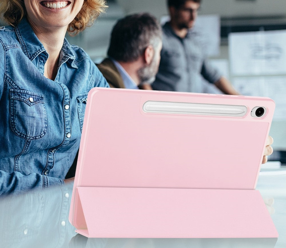 Θήκη για Samsung Galaxy Tab S10 FE+ Plus, Smartcase με χώρο για γραφίδα, ροζ