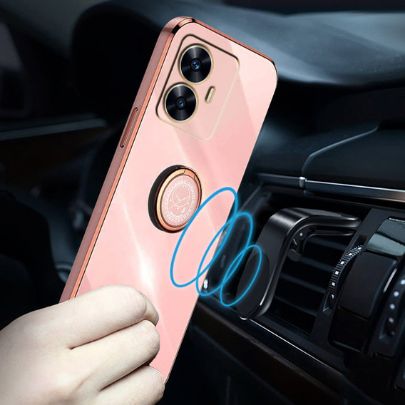 Θήκη για Realme C55, Electro Ring, ροζ rose gold