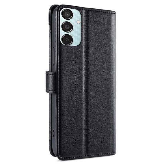 Θήκη με πτερύγιο για Samsung Galaxy M15 5G, Wallet Zipper Pocket, μαύρη