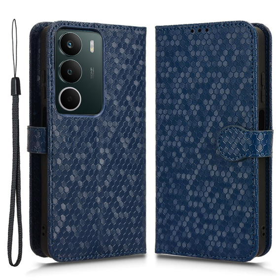 θήκη πτερύγιο για Realme C71, Wallet Rhombus, μπλε