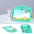 Παιδική θήκη για Samsung Tab A8 X200 / X205, Cute Patterns, με βάση, πράσινη