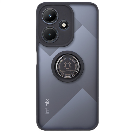 Θήκη για Infinix Hot 30i, Frosted Ring, μαύρη