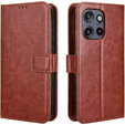 Θήκη με πτερύγιο για Motorola Edge 50 Neo / Motorola ThinkPhone 25, Crazy Horse Wallet, καφέ