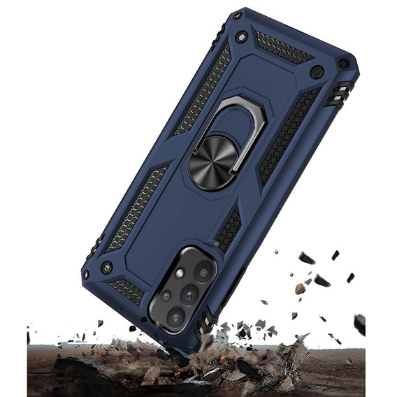 θωρακισμένη θήκη για Samsung Galaxy A72 5G, Nox Case Ring, μπλε