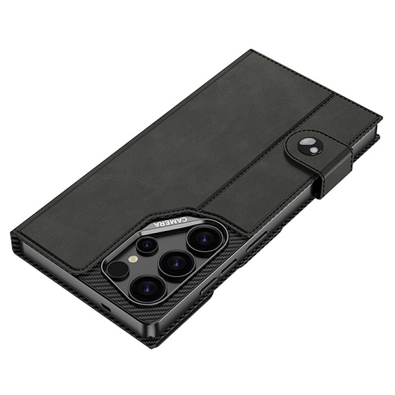 Θήκη με πτυσσόμενο καπάκι GKK Card Slot Wallet για Samsung Galaxy S26 Ultra, μαύρο άνθρακα