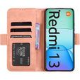 Θήκη με πτερύγιο για Xiaomi Redmi 13, Card Slot, ροζ