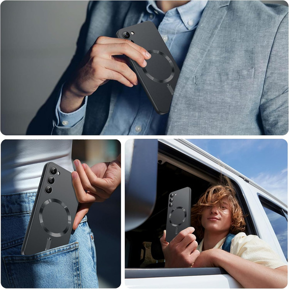 Θήκη για Samsung Galaxy S25 FE, ColorMag, για MagSafe, μαύρη