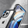 Θήκη για iPhone 15 Pro, θωρακισμένη πλήρης προστασία 360° για MagSafe, γυαλί οθόνης, μαύρη