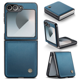 Θήκη για Samsung Galaxy Z Flip7 FE / Z Flip6, CASEME Litchi Leather, μπλε