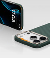 Θήκη BENKS Kevlar για iPhone 17 Pro Max, Magnetic Armor Tint 1000D 0070, για MagSafe, ενεργό κουμπί – πράσινο