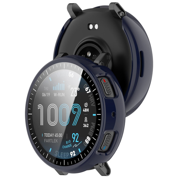 2 σε 1 Θήκη + Γυαλί για Amazfit Active Max, μπλε