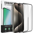 2x Κεραμικό υβριδικό γυαλί ERBORD για iPhone 15 Pro