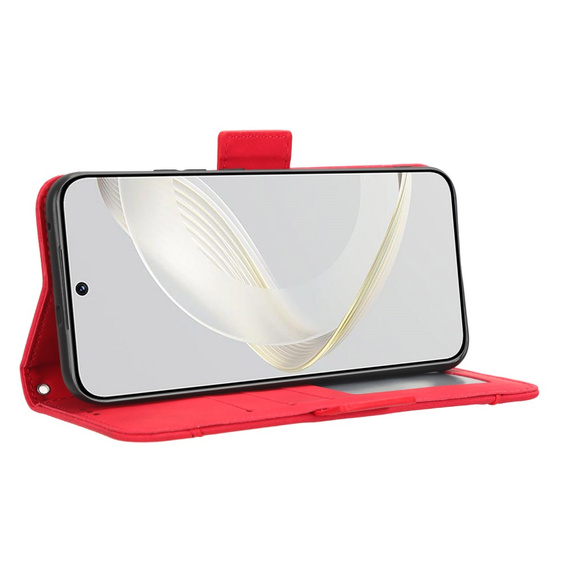 Θήκη με πτερύγιο για Huawei Nova 11 Pro, Card Slot, κόκκινη