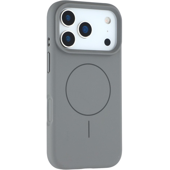 Θήκη σιλικόνης για iPhone 17 Pro, για MagSafe, αντικραδασμική, γκρι