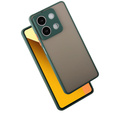 Θήκη σιλικόνης για Xiaomi Redmi Note 13 5G, με προστασία κάμερας, διαφανής / πράσινη + Tempered Glass 9H