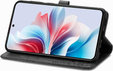 Θήκη με πτερύγιο για Oppo Reno 11F 5G, Mandala, μαύρη