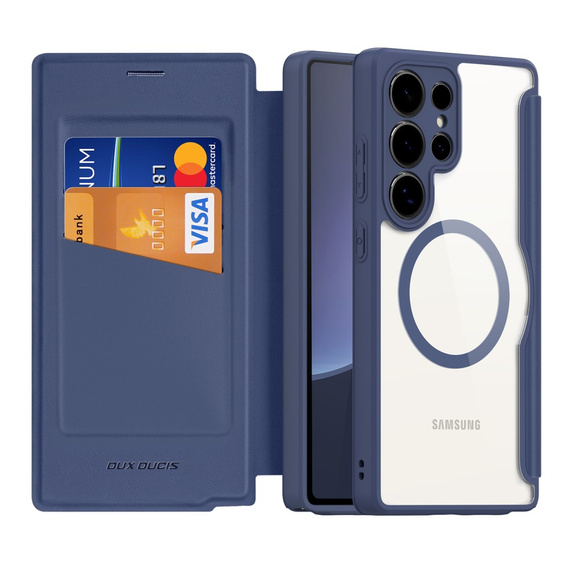 Dux Ducis Θήκη για Samsung Galaxy S25 Ultra, Skin X Pro, MagSafe, σκούρο μπλε