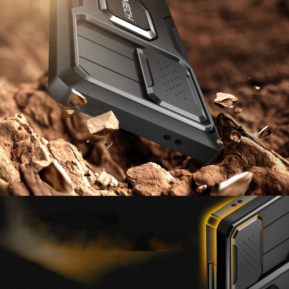 Θήκη για Samsung Galaxy S24, Tongate MECH Series με βάση στήριξης, μαύρη