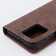 Θήκη με πτερύγιο για Motorola Moto G54 5G, Card Slot, καφέ
