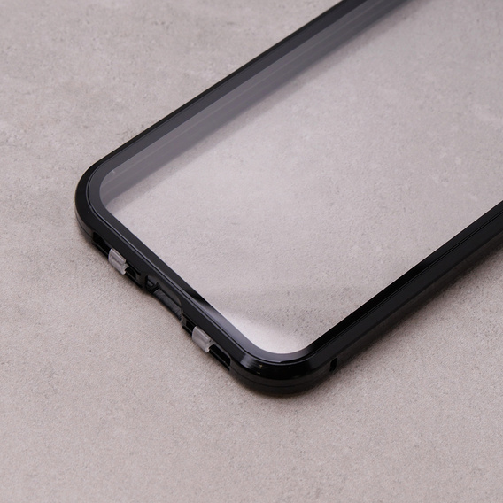 θήκη για το iPhone 11, Magnetic Dual Glass, μαύρη