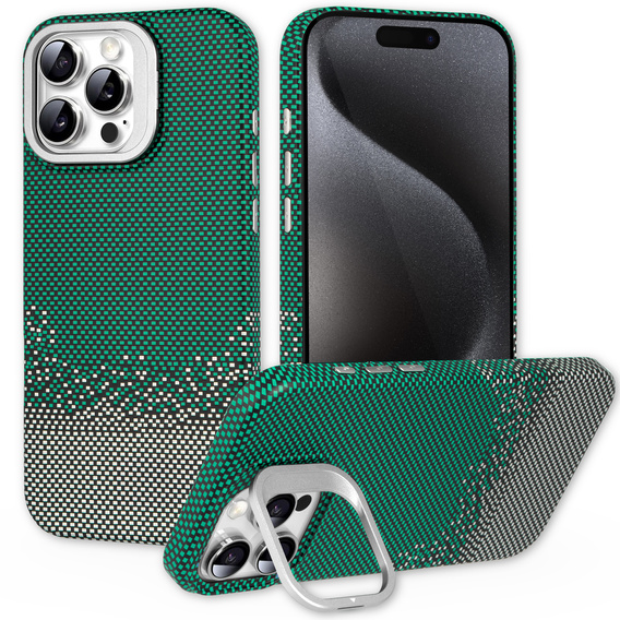 Θήκη για iPhone 15 Pro, Πλαίσιο Kickstand, για MagSafe, Sand Green