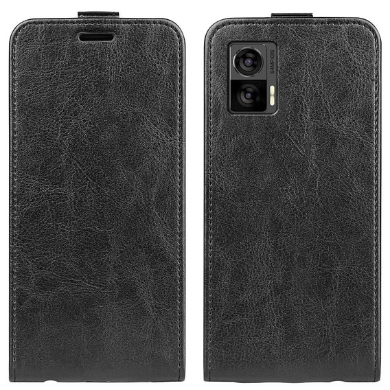 Θήκη με πτερύγιο για Motorola Edge 30 Neo 5G, Flip, μαύρη