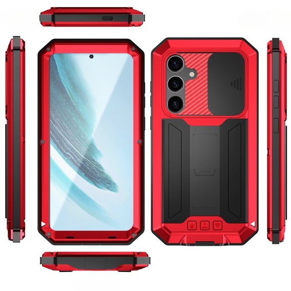 Θωρακισμένη θήκη για Samsung Galaxy S25+ Plus, R-JUST, κόκκινη