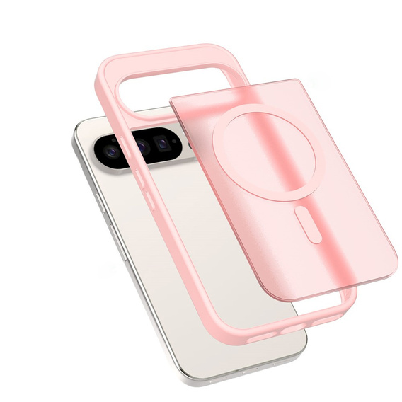 Θήκη Matt για Google Pixel 10 / 10 Pro, για MagSafe, ημιδιαφανές ροζ