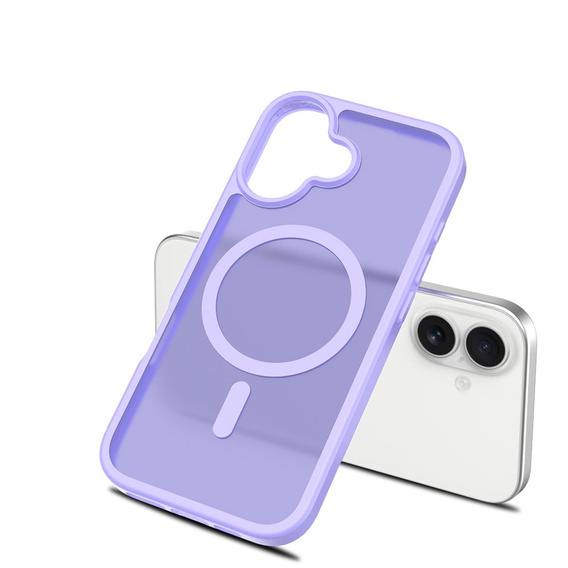 Θήκη Matt για iPhone 17, για MagSafe, ημιδιαφανές μοβ