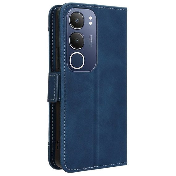 Θήκη με πτερύγιο για Vivo Y19s, Card Slot, σκούρο μπλε