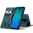 θήκη CASEME για Xiaomi Redmi Note 8 Pro, Leather Wallet Case, τυρκουάζ