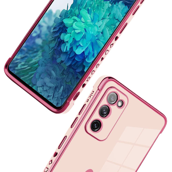 Θήκη για Samsung Galaxy S20 FE, Electro heart, ροζ rose gold