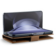 CASEME flip case για Samsung Galaxy Z Fold6 5G, Litchi Wallet, καφέ