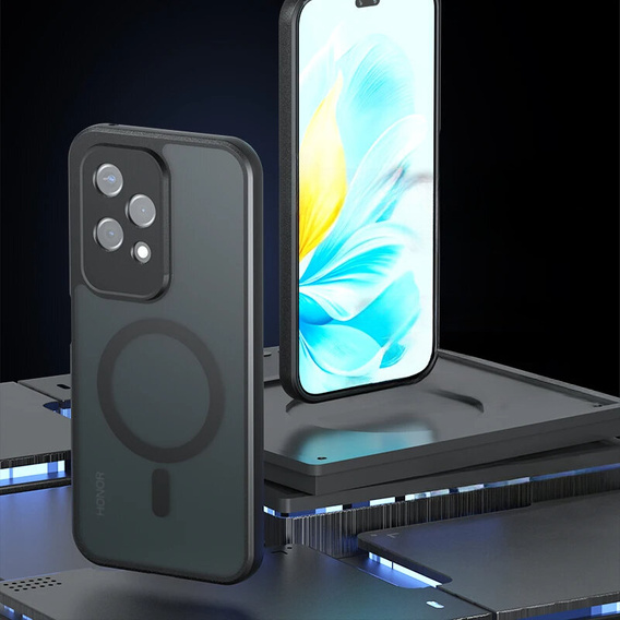 Θήκη για Honor 200 Lite, Fusion Hybrid, για MagSafe, μαύρη