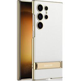 Θήκη για Samsung Galaxy S24 Ultra, Electro Frame Leather, με βάση στήριξης, μαύρο