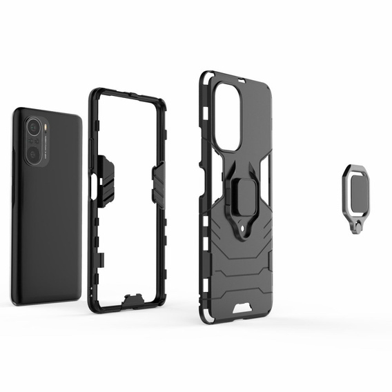 Θήκη για Xiaomi Mi 11i / POCO F3, Kickstand Ring, μαύρη