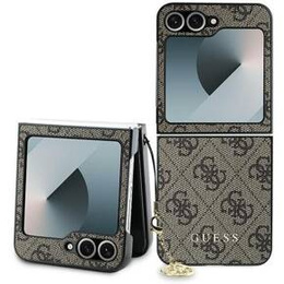 GUESS Θήκη για Samsung Galaxy Z Flip7 FE / Z Flip6, 4G Charms Collection Hardcase, καφέ