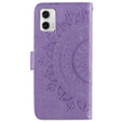 Θήκη με πτερύγιο για Motorola Moto G73 5G, Mandala Flower, μωβ