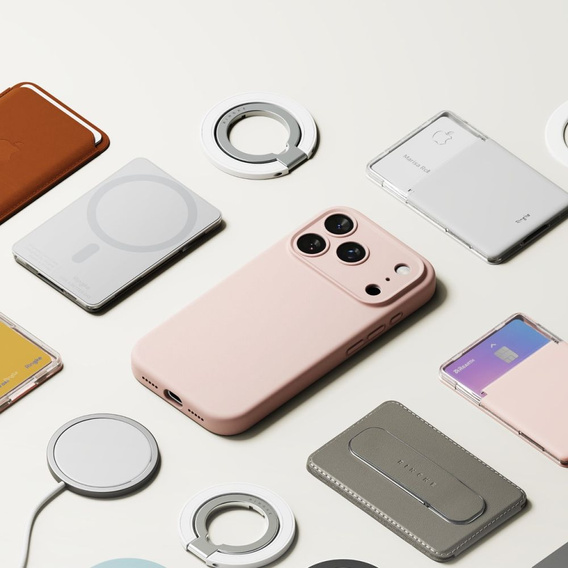 Θήκη Ringke για iPhone 17 Pro Max, μαγνητική θήκη σιλικόνης MagSafe, ροζ άμμος