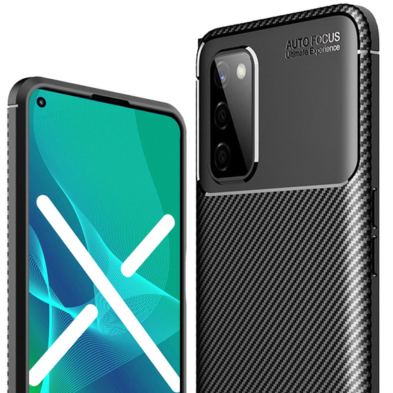 Θήκη για Samsung Galaxy A03s, Carbon Gel, μαύρη