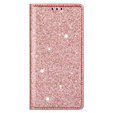 θήκη iPhone 16E, Card Slot Glittery, ροζ