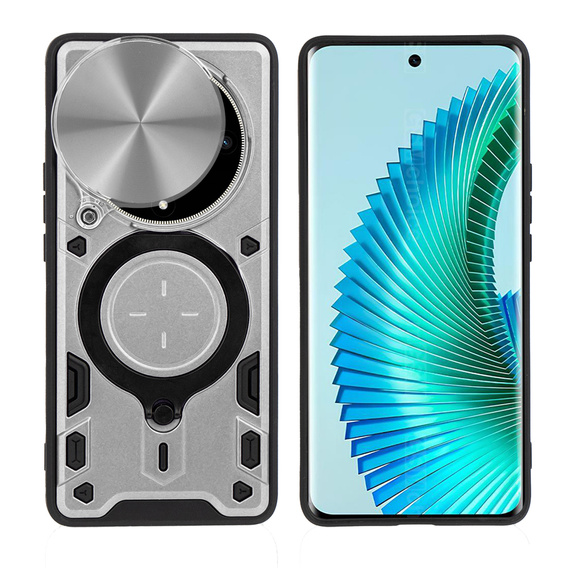 Θωρακισμένη θήκη για Honor Magic 6 Lite 5G, CamShield Slide, ασημένια