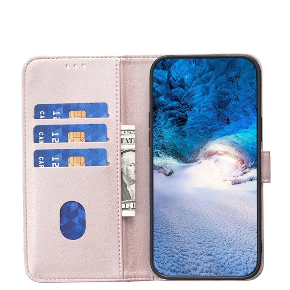 θήκη με πτερύγιο για Samsung Galaxy A35 5G, BINFEN Wallet, ροζ