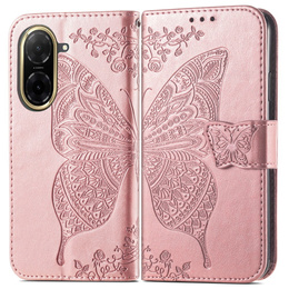 Θήκη με πτερύγιο για Xiaomi Redmi A5, Butterfly, ροζ rose gold